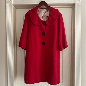 Chalet et Ceci Red Button Coat